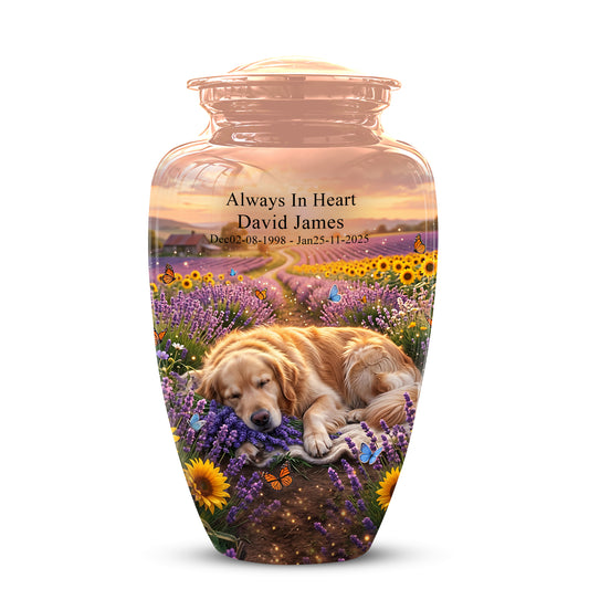 Golden Retriever Gog Memorial Urn - Personalized Pet Urns For Ashes