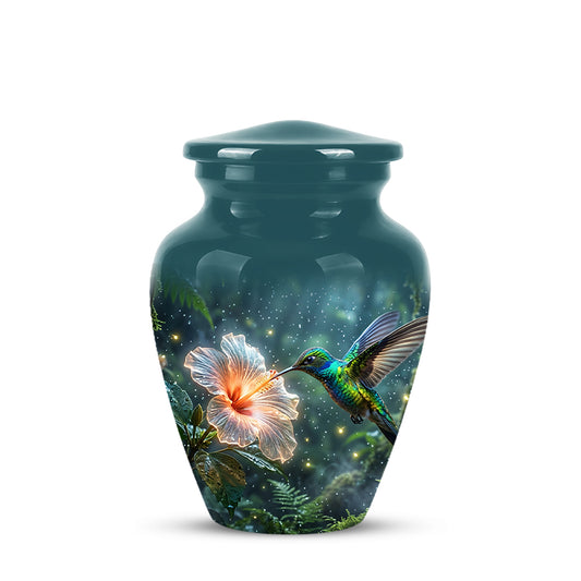 Hummingbird Cremation Urn for Ashes - Elegant Floral Memorial Urn