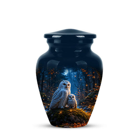 Owl With Owlet Themed Urn - Custom Cremation Urns For Human Ashes