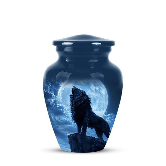 Roaring Lion Cremation Urn - Handcrafted Personalized Urns For Ashes