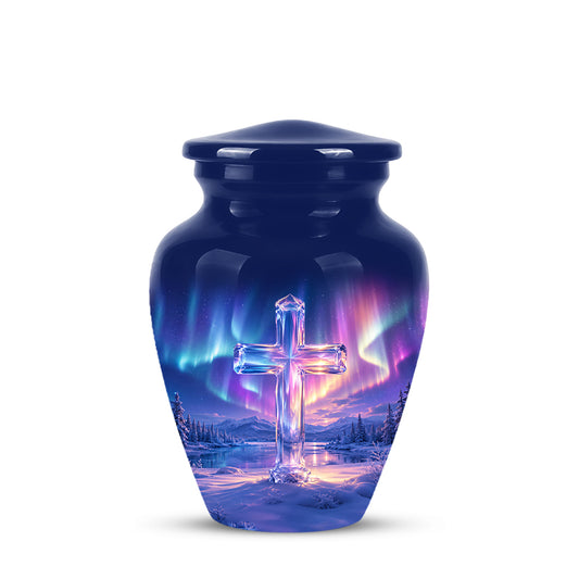 Celestial Cross Cremation Urn for Ashes – Peaceful Tribute Memorial Urn