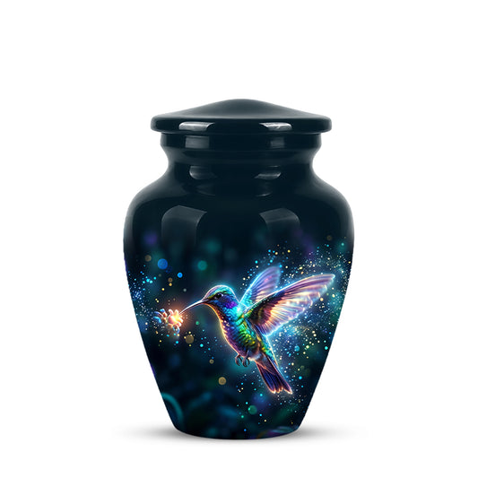 Celestial Colorful Hummingbird Cremation Urn - Majestic Funeral Urns