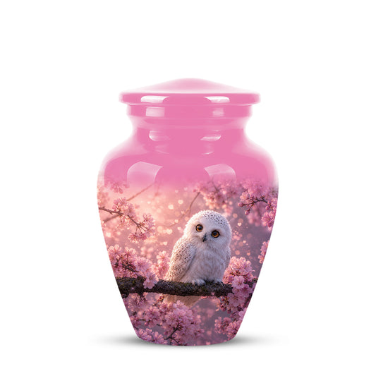 Baby Owl Cremation Urn for Ashes – Handcrafted Personalized Burial Urn