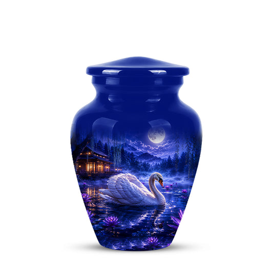 White Swan Memorial Urn - Personalized Funeral Urns On Sale For Ashes