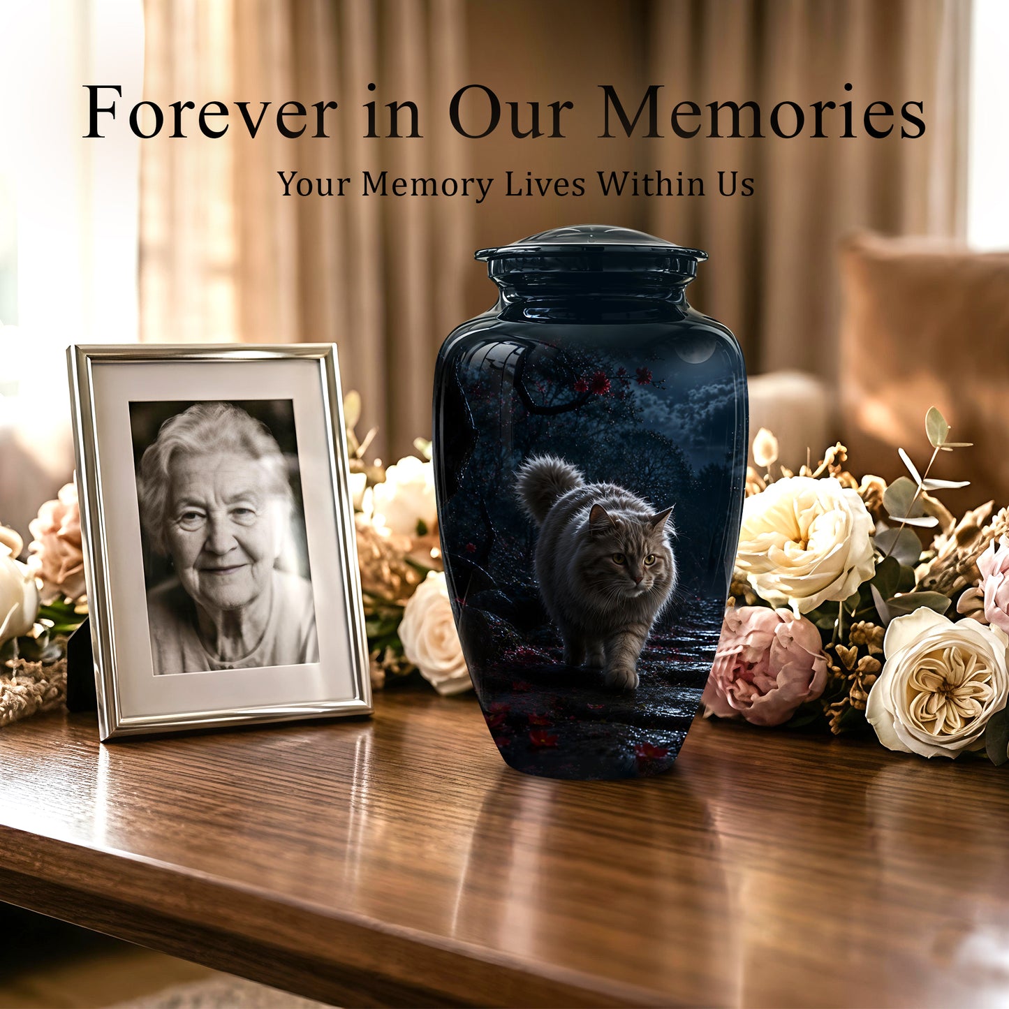 Custom Cat Cremation Urn - Handcrafted Pet Memorial Urns For Ashes
