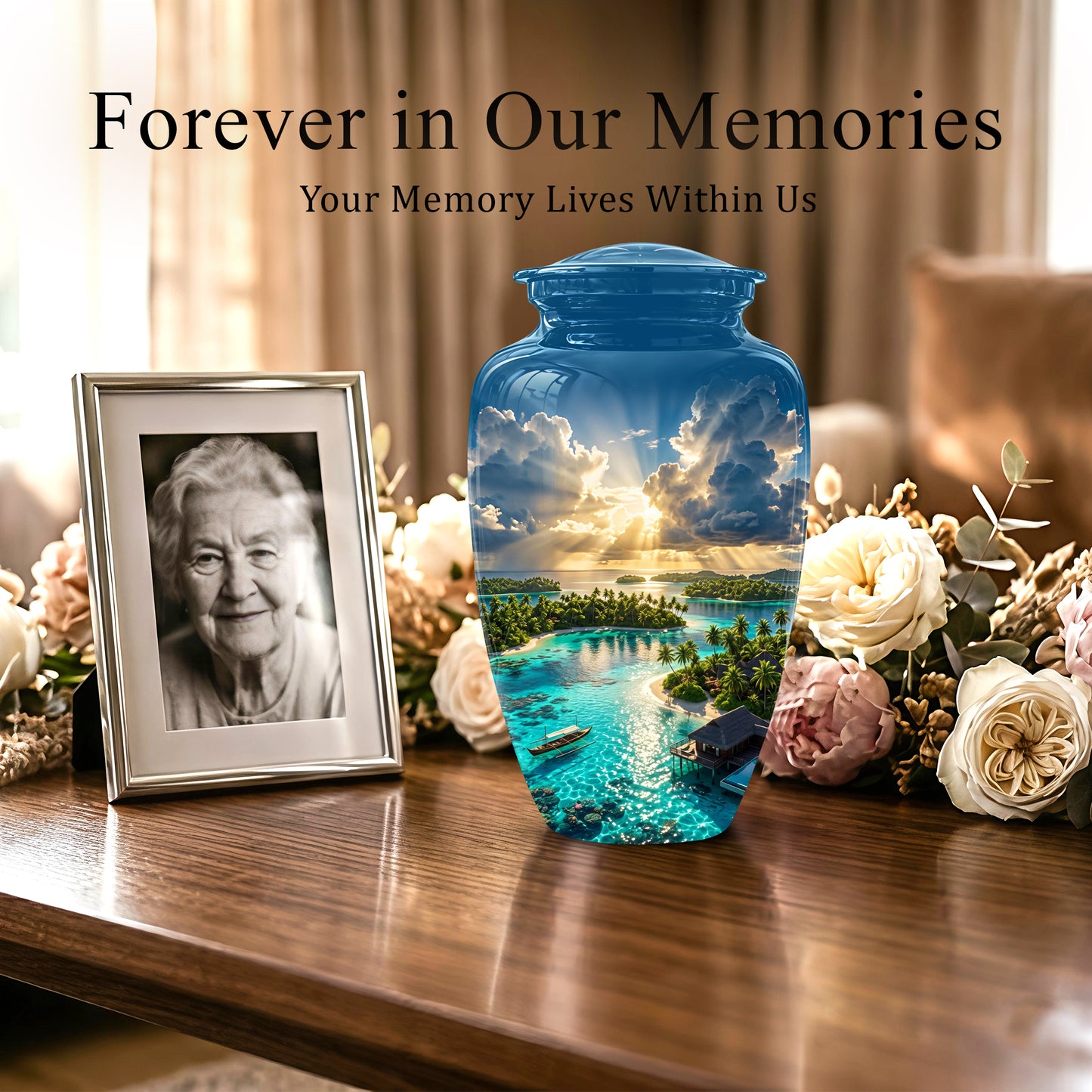 Beach Cremation Urn - Personalized Adult Urns For Human Ashes