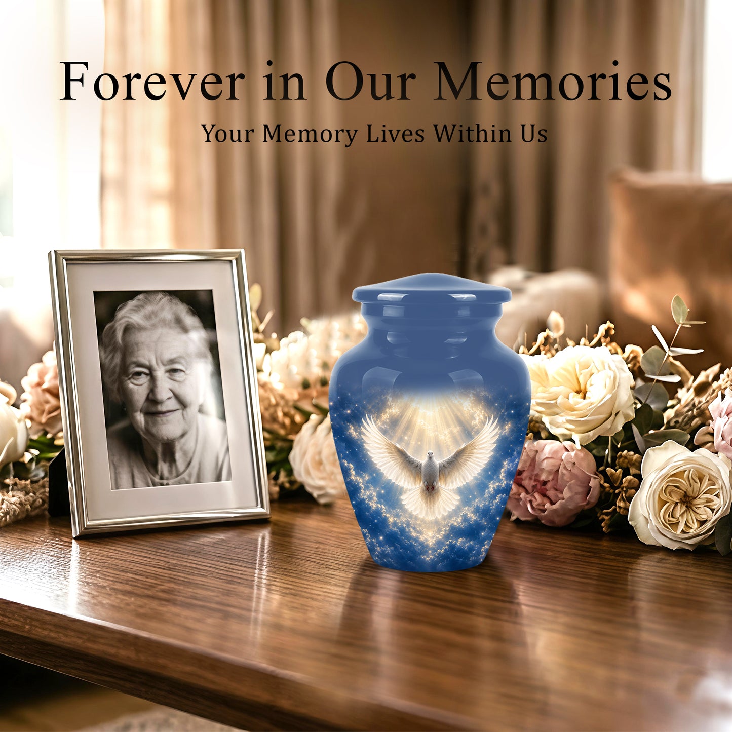 White Dove Cremation Urn - Beautifully Handcrafted Urns For Ashes