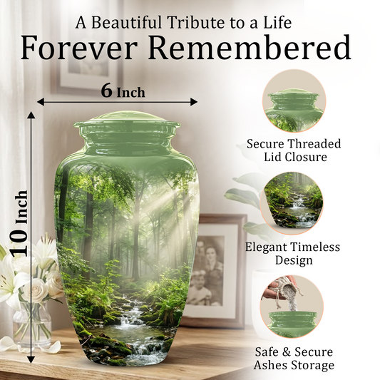 Forest Scenic Cremation Urn - Artistic Funeral Urns For Nature Lover's Ashes