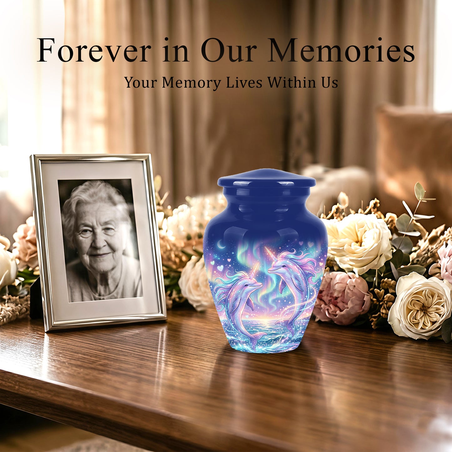 Baby Dolphin Cremation Urn - Personalized Artistic Urns For Human Ashes