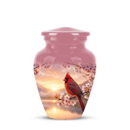 Cardinal Bird Themed Urn - Beautiful Memorial Urns For Spiritual Ashes