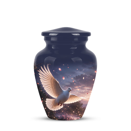 Flying White Dove Cremation Urn - Classic Memorial Urns For Adult Ashes