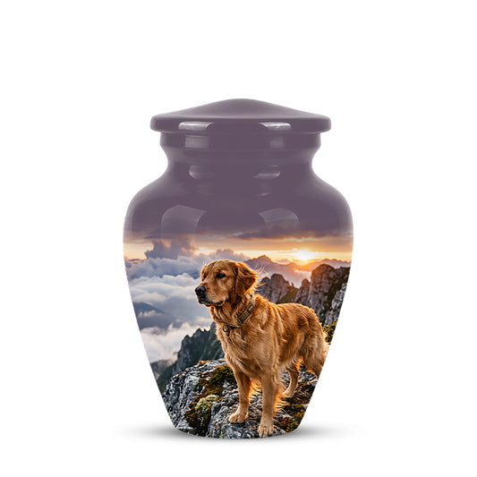 Golden Retriever Themed Urn - Handcrafted Custom Urn For Pet Dog Ashes