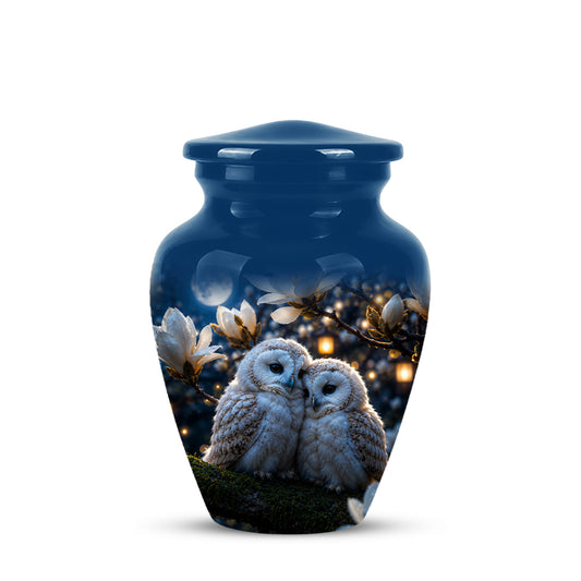 Owl Couple Cremation Urn - Beautiful Memorial Urns For Lover's Ashes
