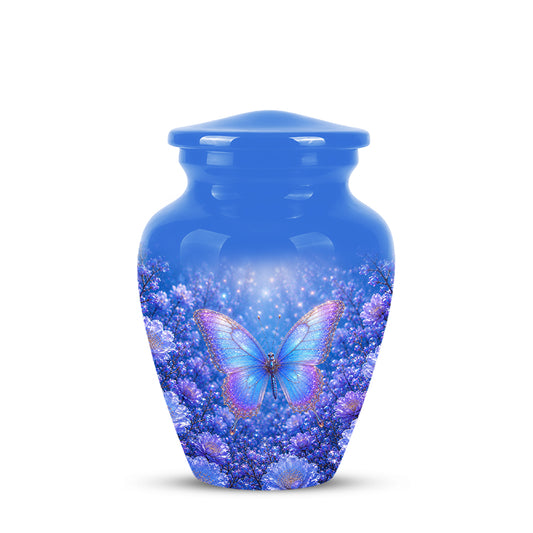 Heavenly Butterfly Memorial Urn - Blue Butterfly Urns For Women Ashes