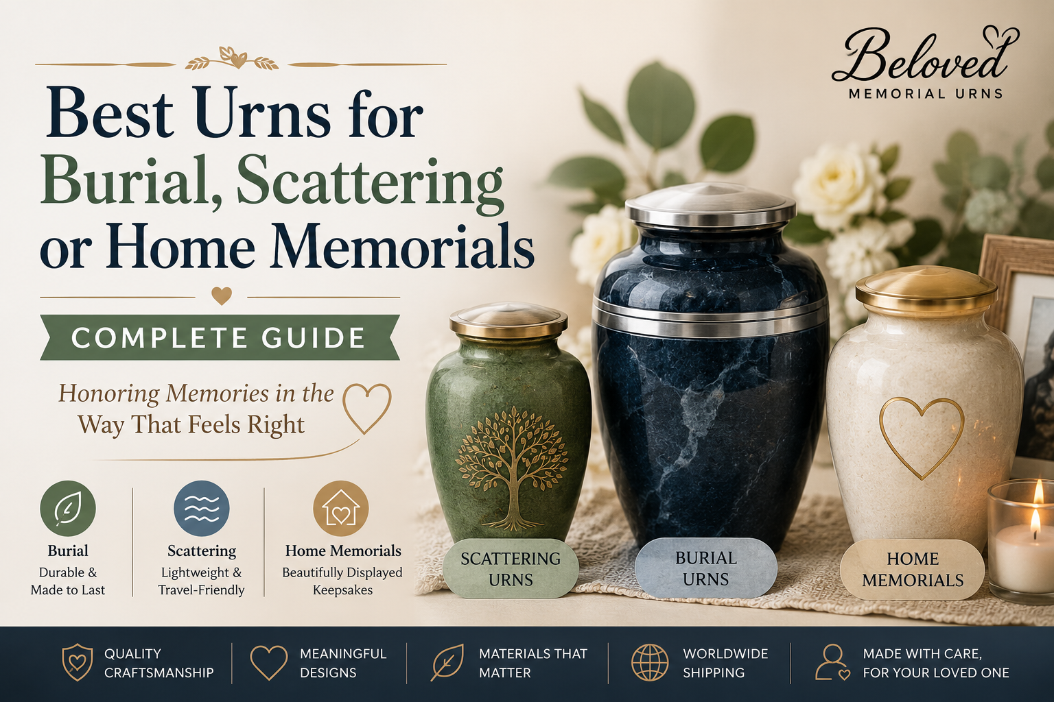 Best Urns for Burial, Scattering or Home Memorials - Complete Guide