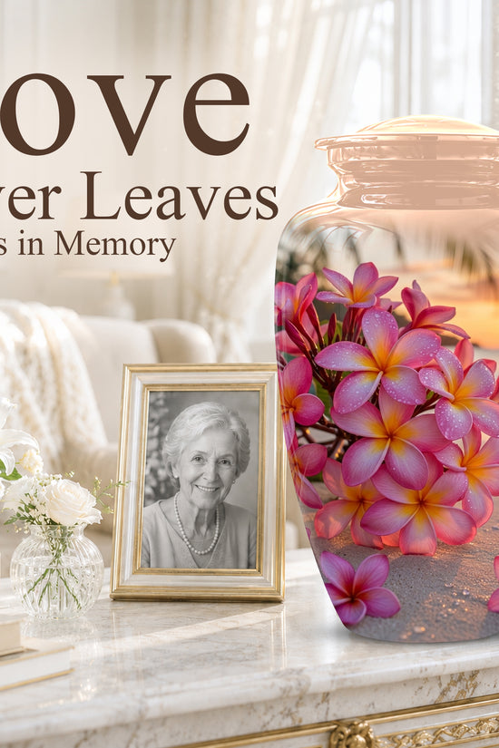 Personalized Flower Cremation Urn - Premium Adult Memorial Urn On Sale