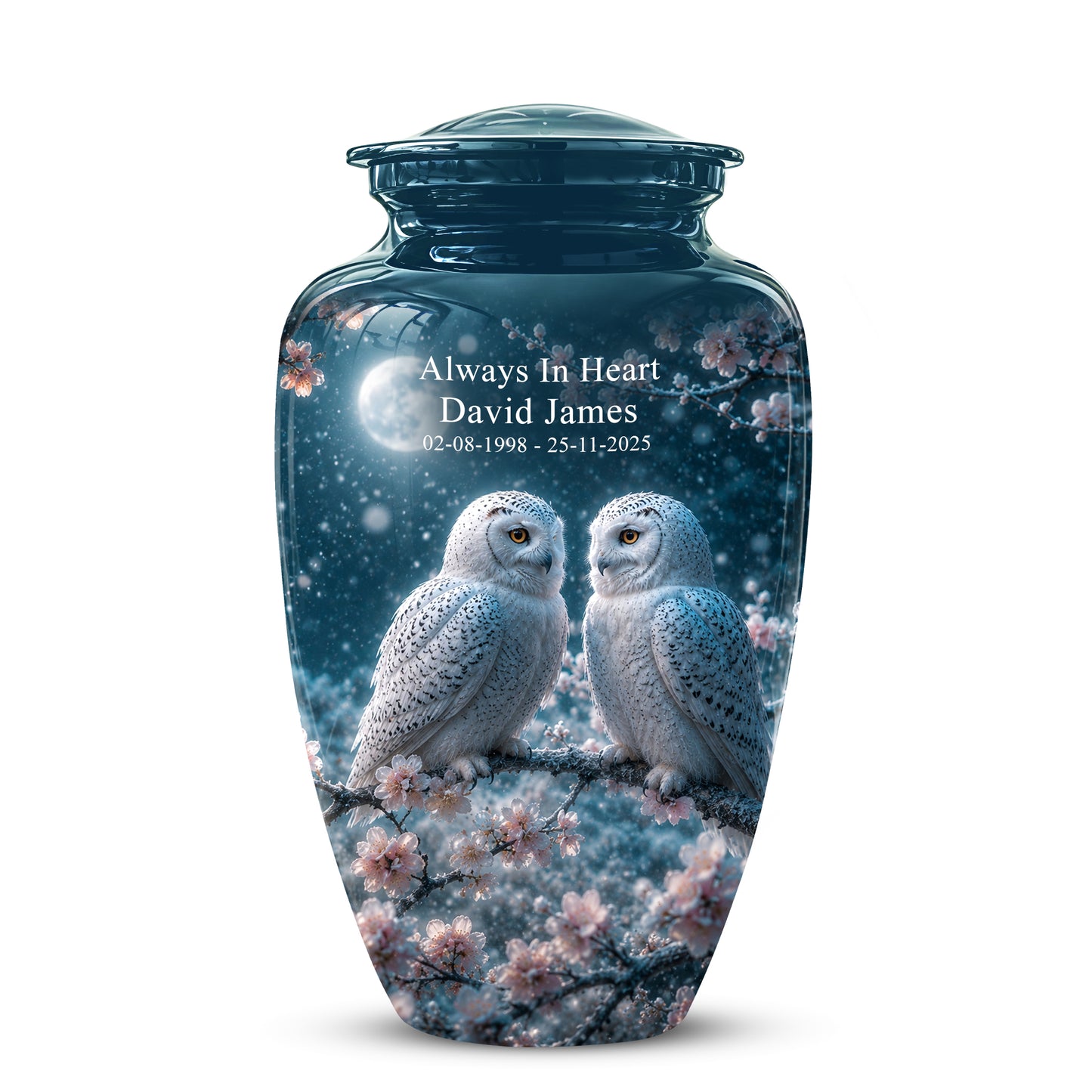 Snowy Owl Couple Memorial Urn - Majestic Couple Urns For Loved Ones