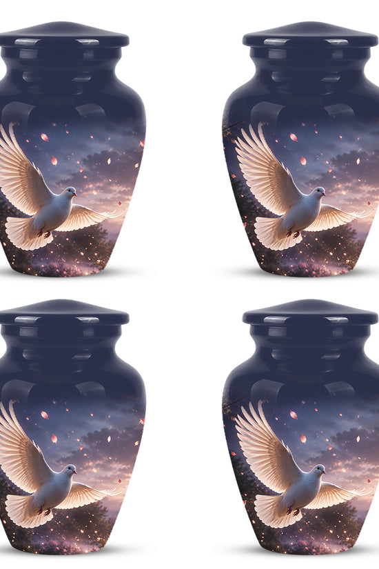 Flying White Dove Cremation Urn - Classic Memorial Urns For Adult Ashes