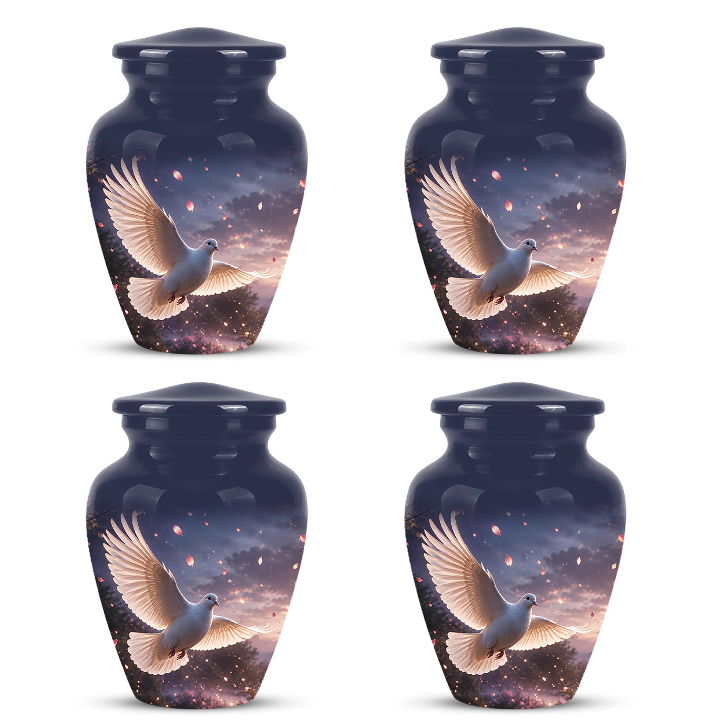 Flying White Dove Cremation Urn - Classic Memorial Urns For Adult Ashes