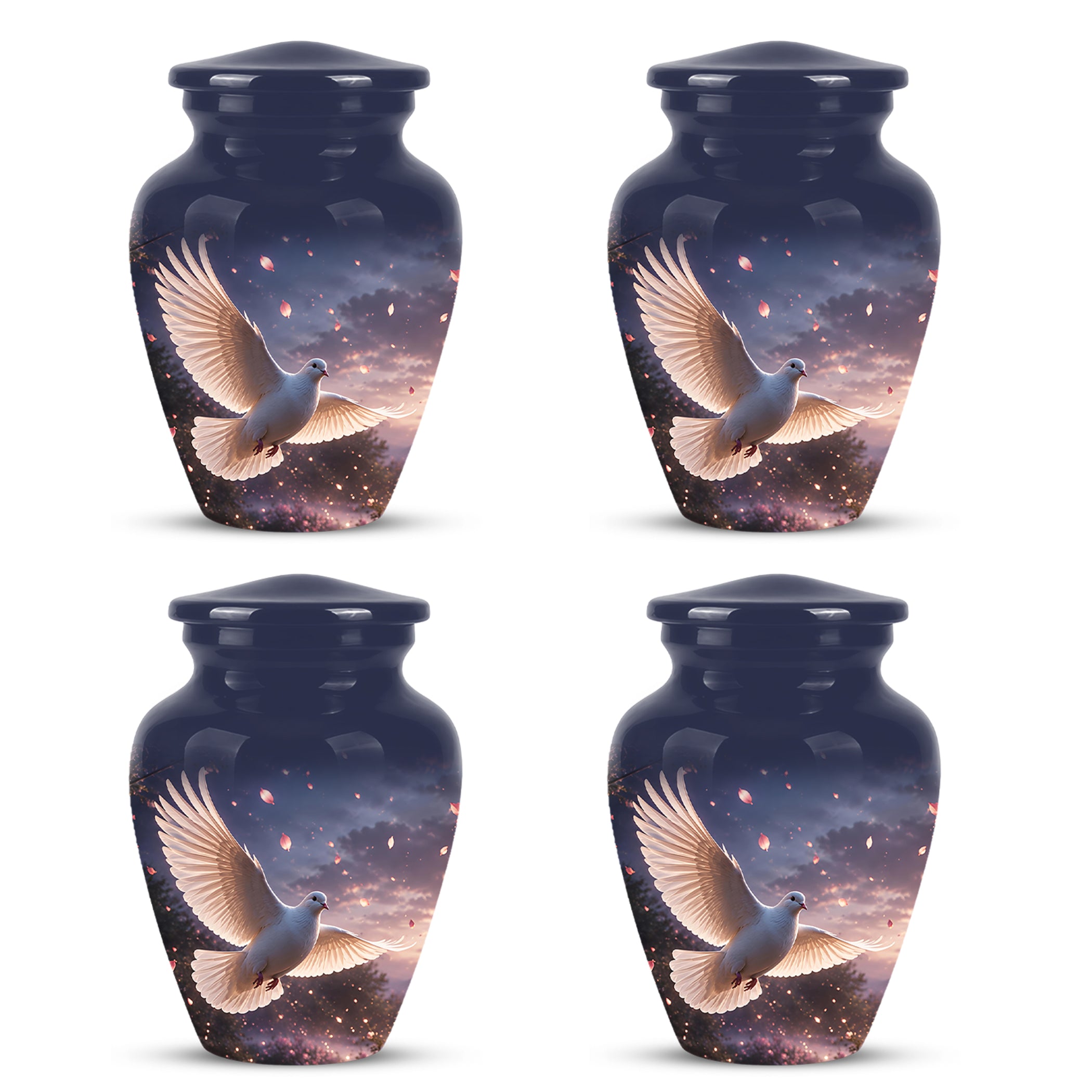 Flying White Dove Cremation Urn - Classic Memorial Urns For Adult Ashes