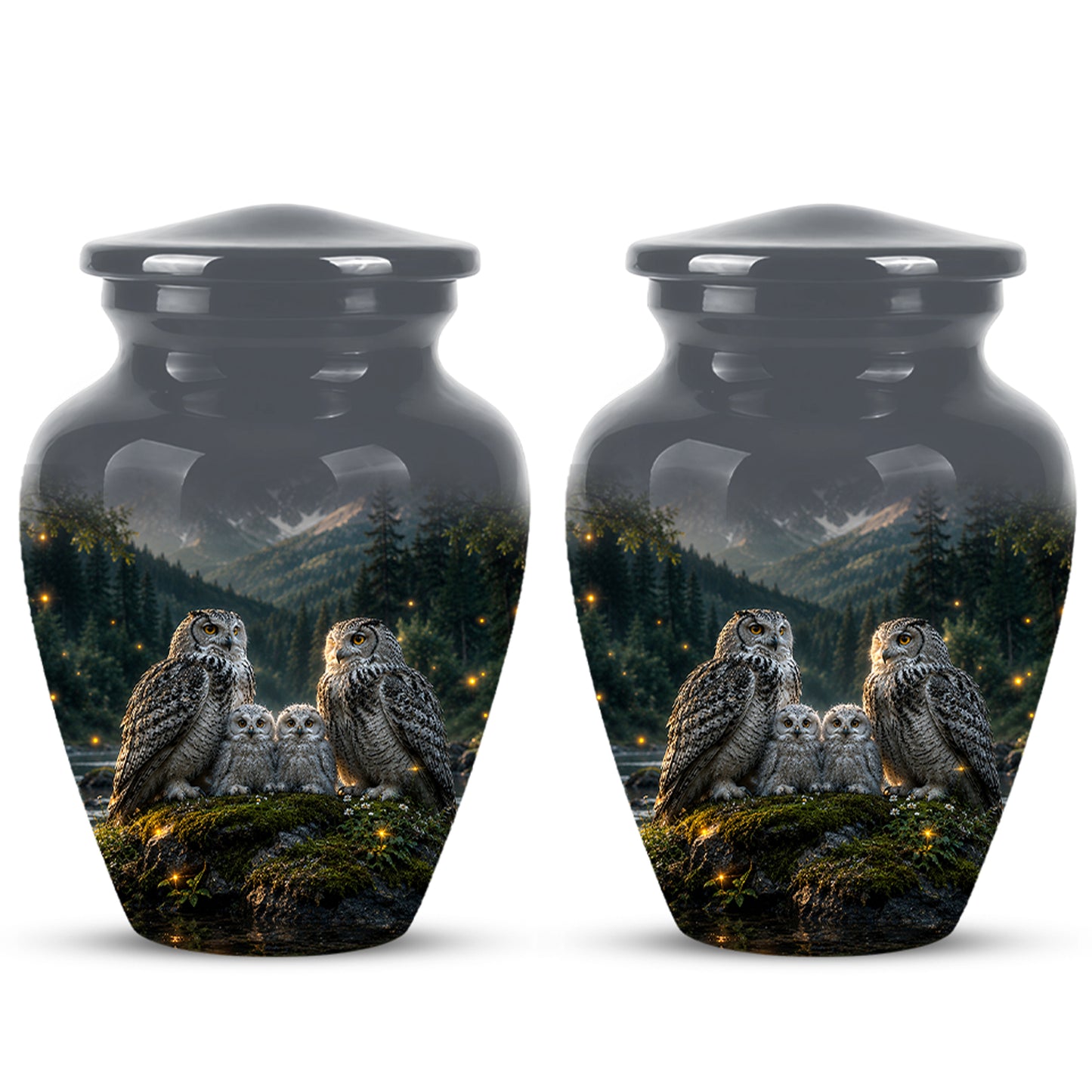 Owl Family Cremation Urn for Ashes – Beautifully Custom Memorial Urn