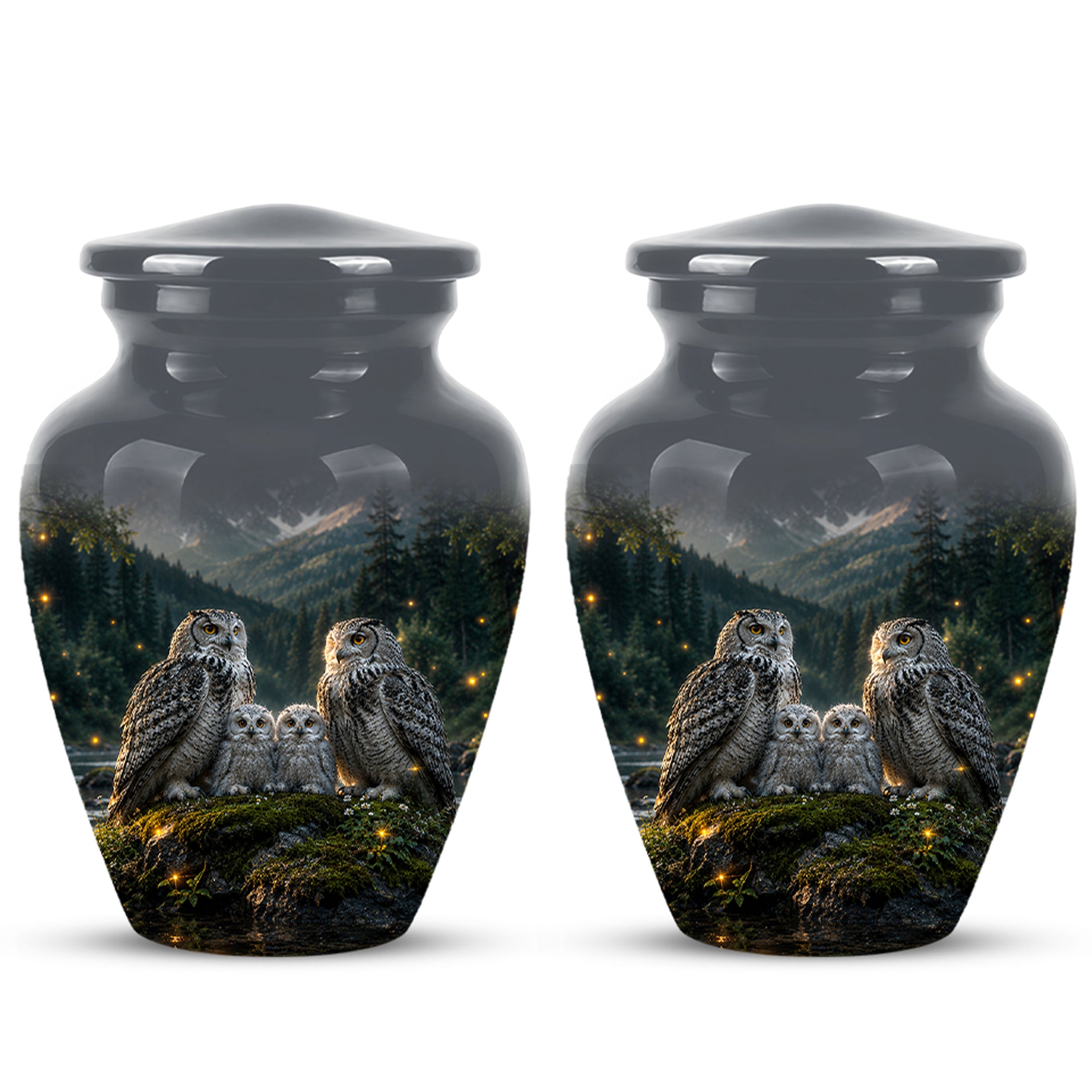 Owl Family Cremation Urn for Ashes – Beautifully Custom Memorial Urn