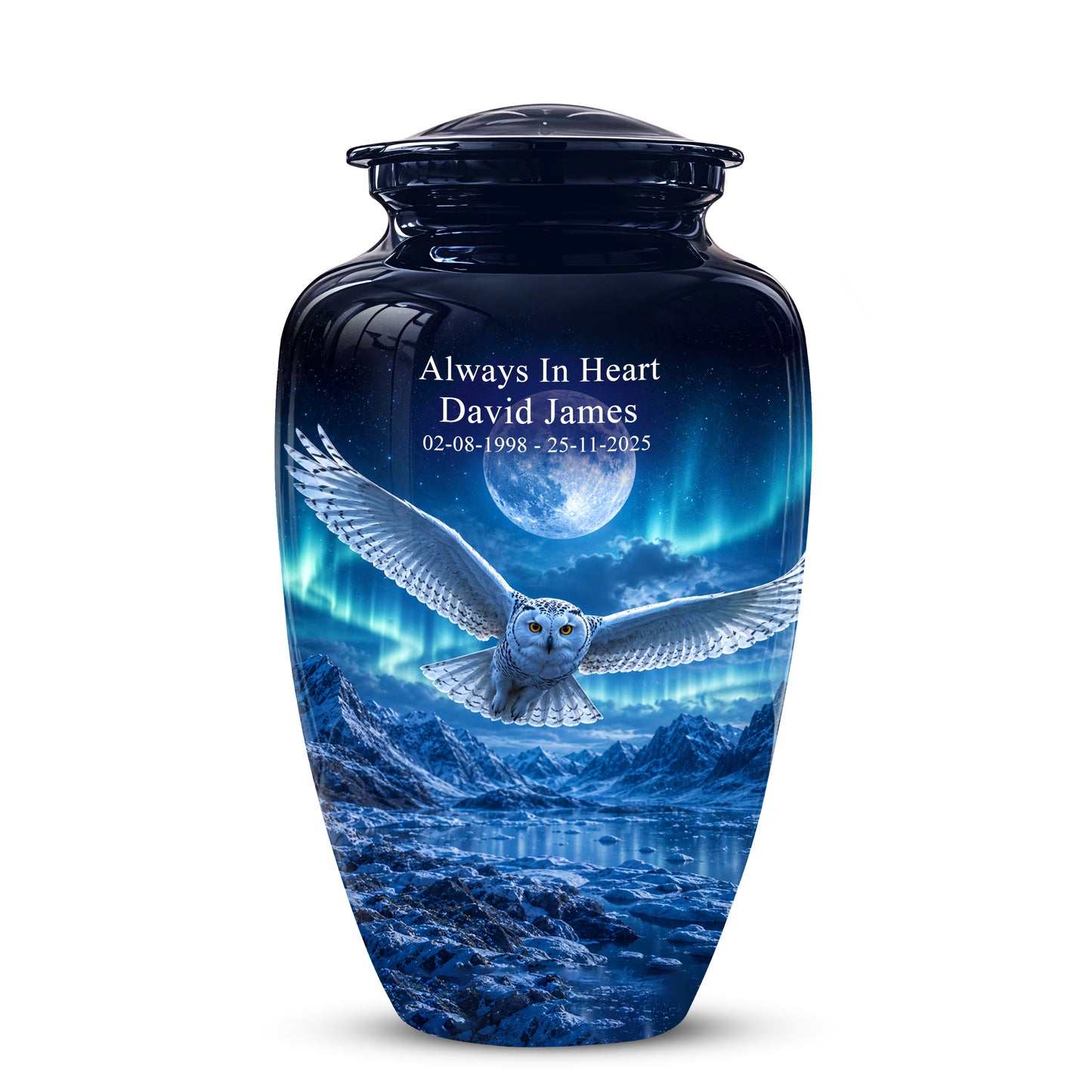 Flying Owl Memorial Urn - Night Owl Cremation Urns For Human Ashes