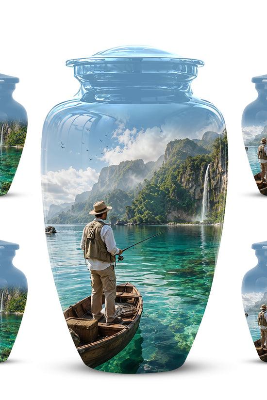 Fishing Boat Memorial Urn - Artistic Landscape Urns For Human Ashes