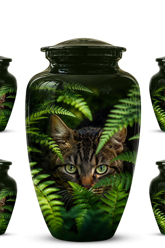 Cat Cremation Urns For Ashes - Personalized Black Pet Burial Urns