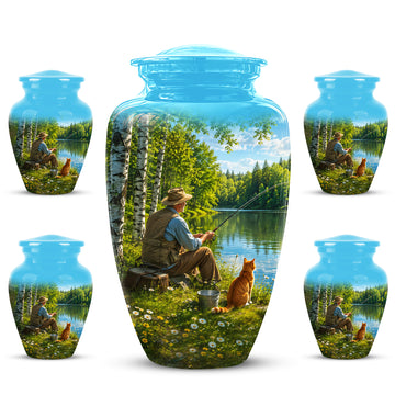 10 inch Large Urn with 4 Keepsake 3 inch
