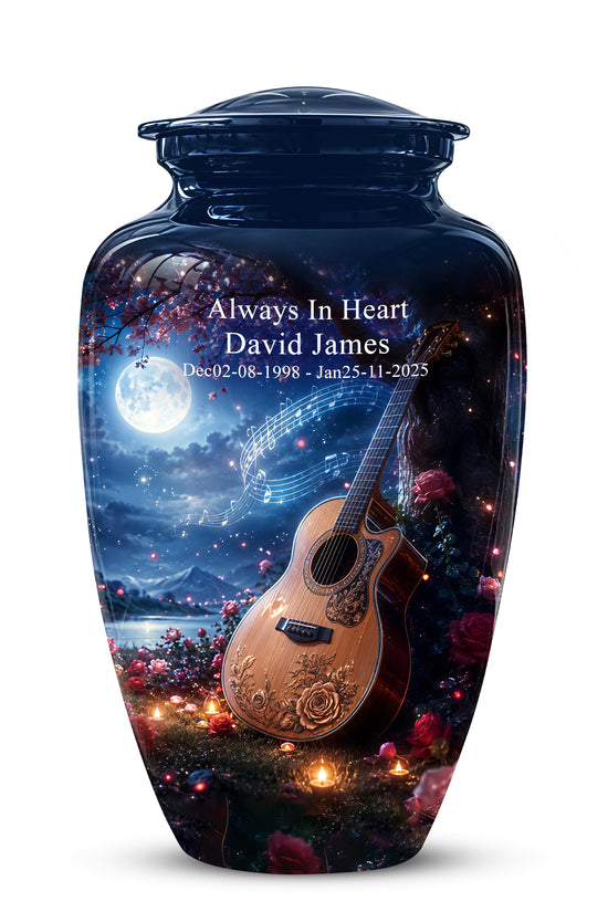 Artistic Guitar Memorial Urn - Beautifully Handcrafted Urns For Humans