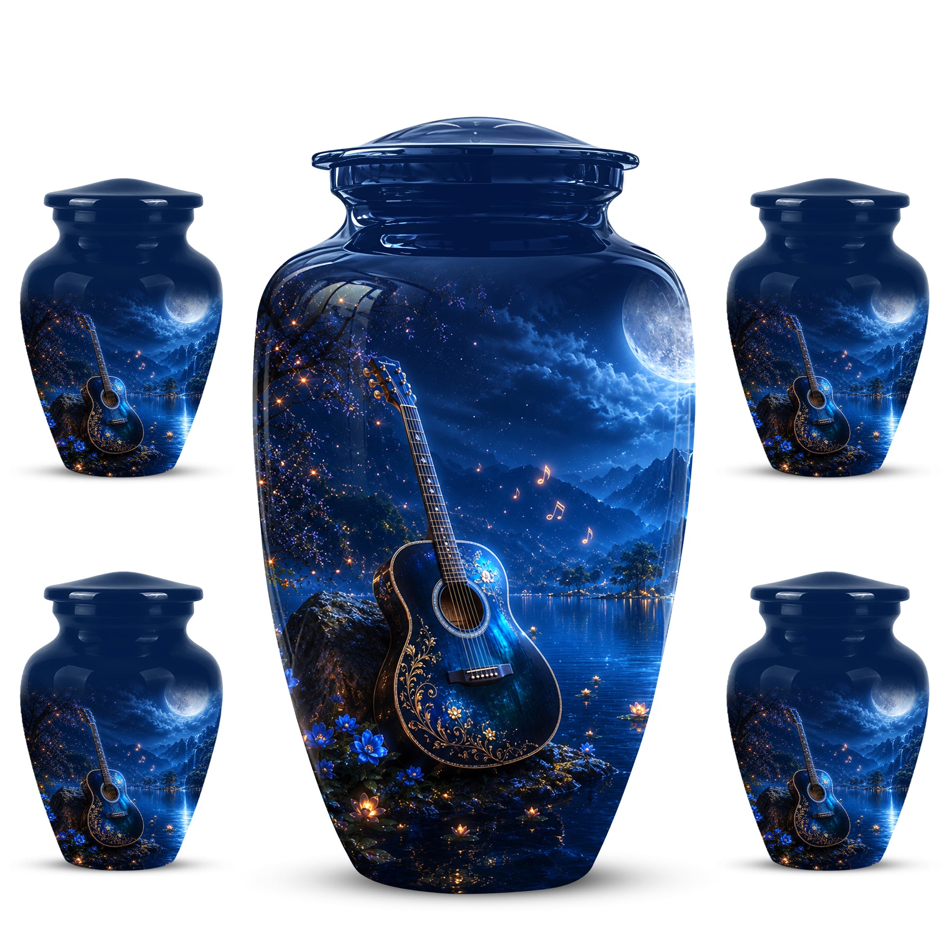 Acoustic Guitar Cremation Urn - Custom Guitar Urns For Human Ashes