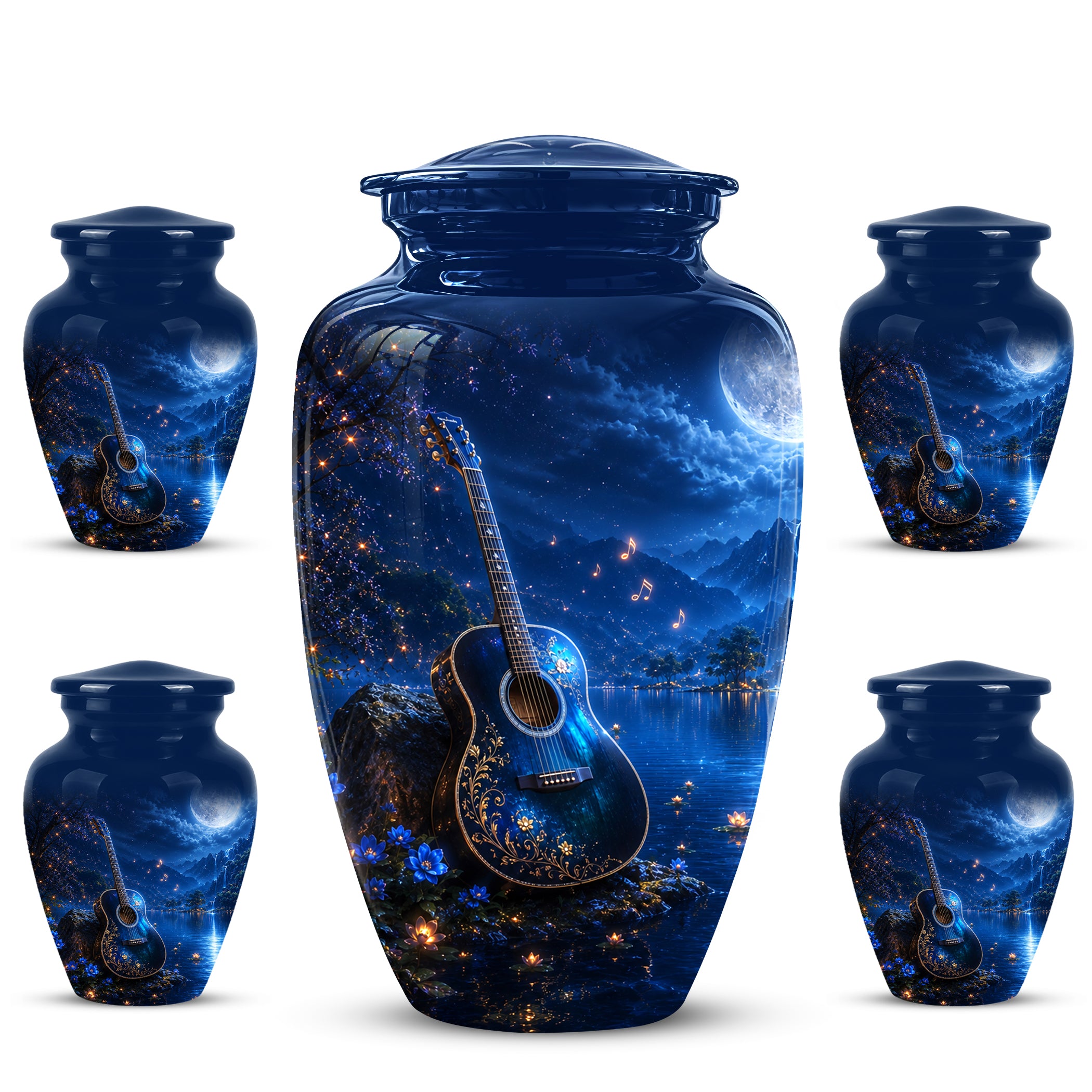 Acoustic Guitar Cremation Urn - Custom Guitar Urns For Human Ashes