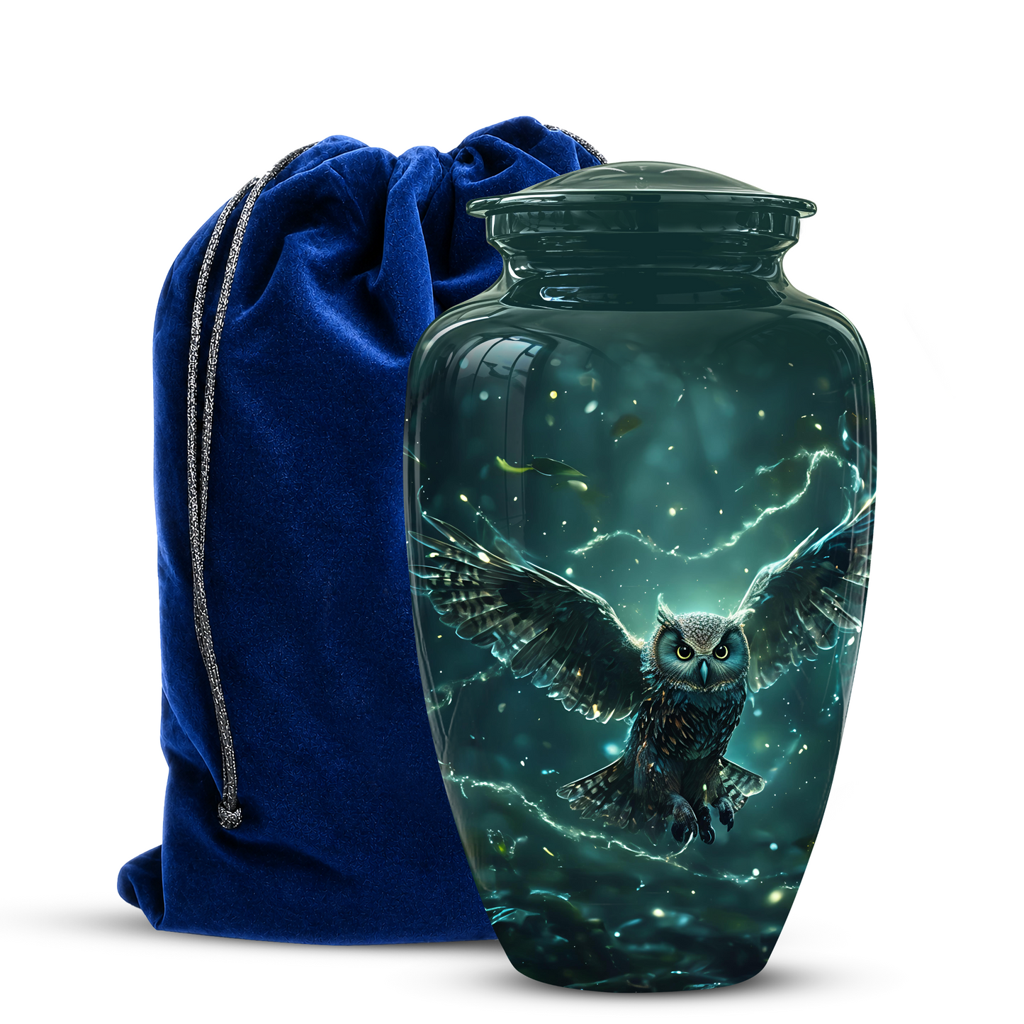 Flying Owl Cremation Urn - Night Owl Burial Urns For Human Ashes