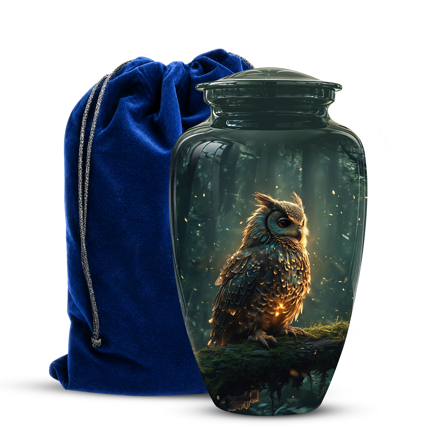 Mystical Owl Cremation Urn - Green Burial Urns For Human Ashes