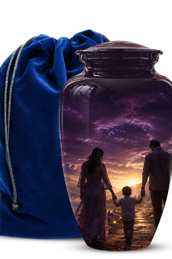 Father, Son & Mother Memorial Urn - Artistic Burial Urns For Human Ashes