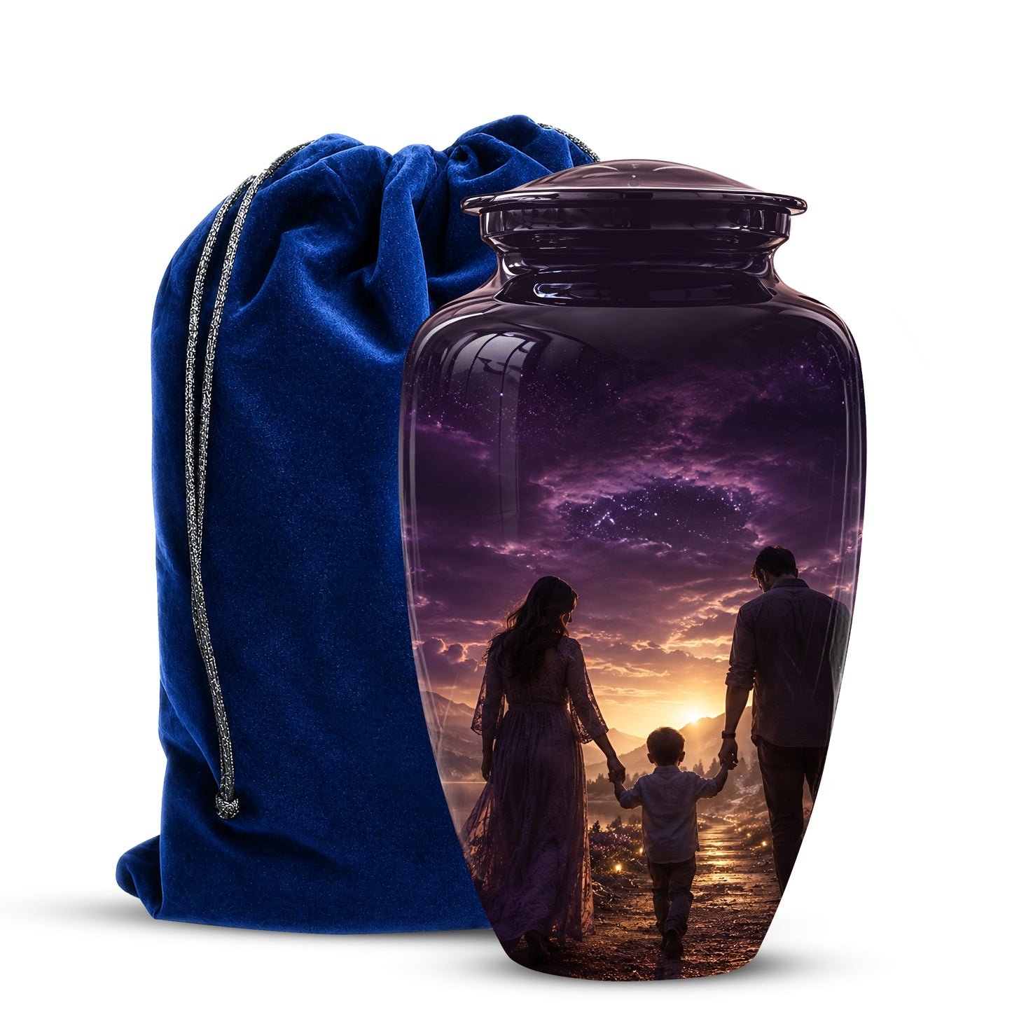 Father, Son & Mother Memorial Urn - Artistic Burial Urns For Human Ashes