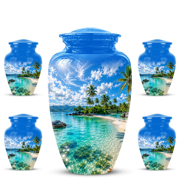 10 inch Large Urn with 4 Keepsake 3 inch