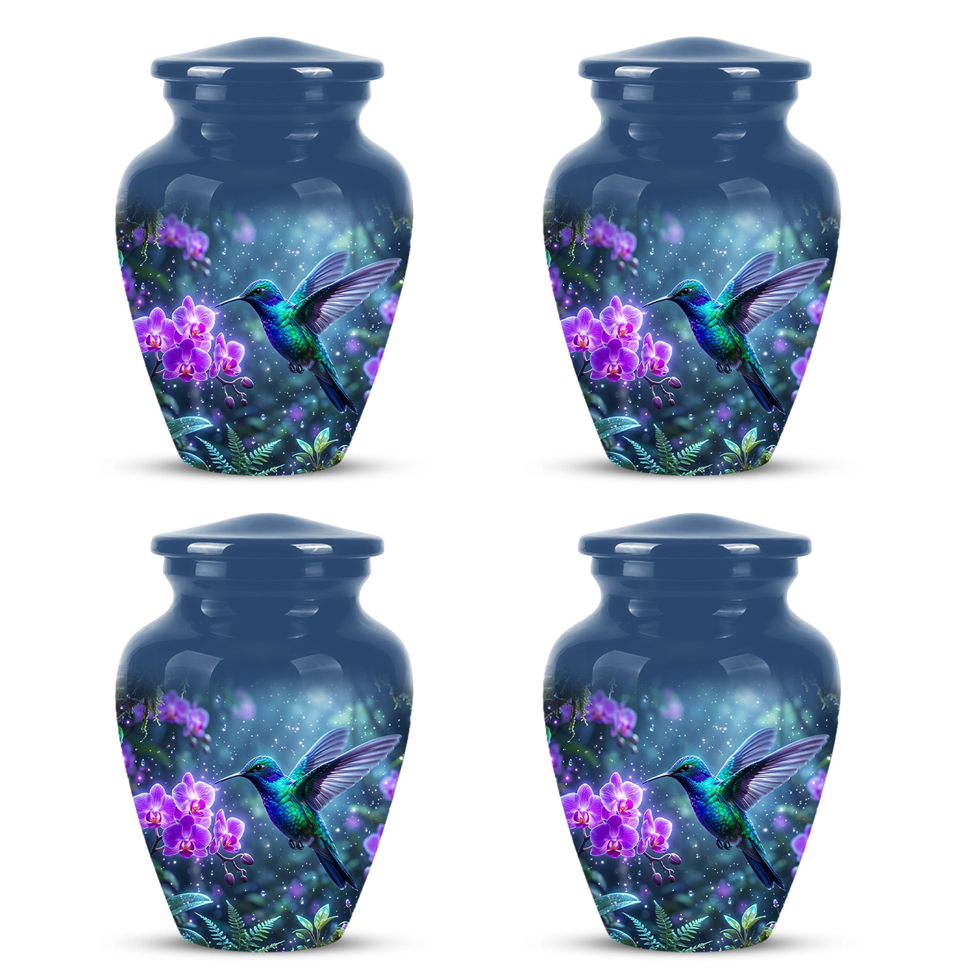 Celestial Hummingbird Cremation Urn - Beautiful Memorial Urns For Ashes