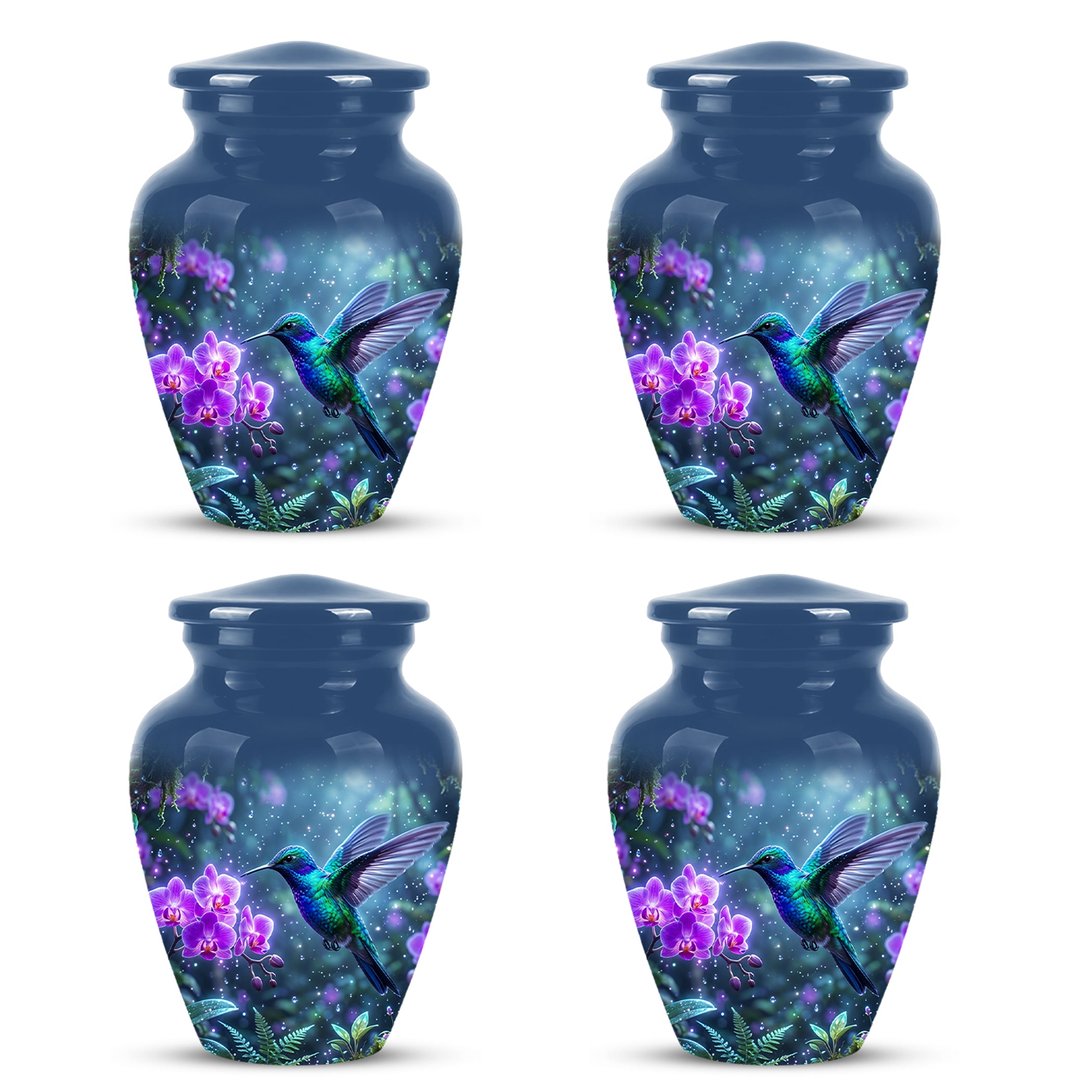 Celestial Hummingbird Cremation Urn - Beautiful Memorial Urns For Ashes