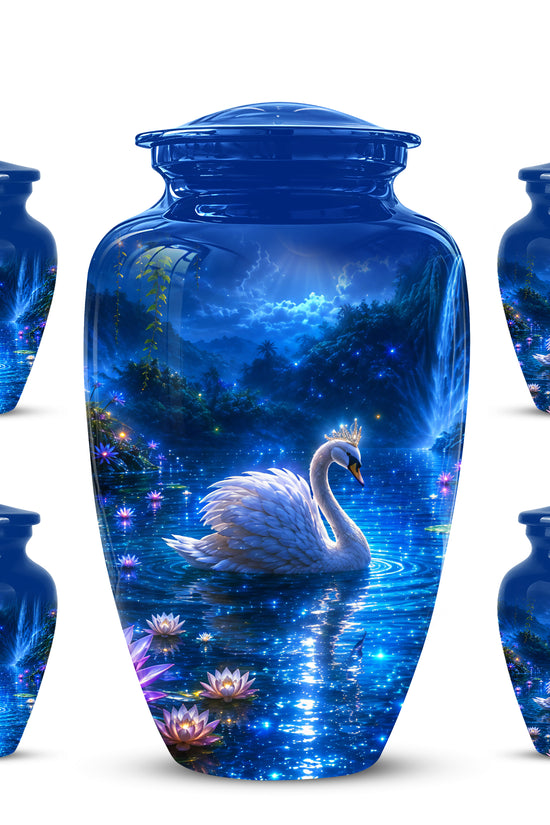 White Swan Memorial Urn - Custom Cremation Urns For Men & Women Ashes