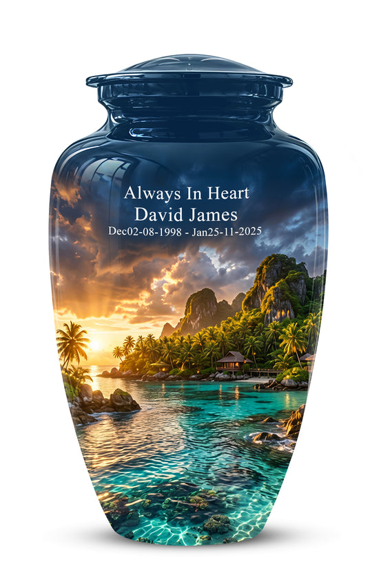 Beach Urns For Ashes - Sunset Scenic Memorial Urns For Nature Lovers