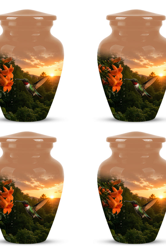 Hummingbird Memorial Urn - Custom Sunset Scenic Urns For Human Ashes