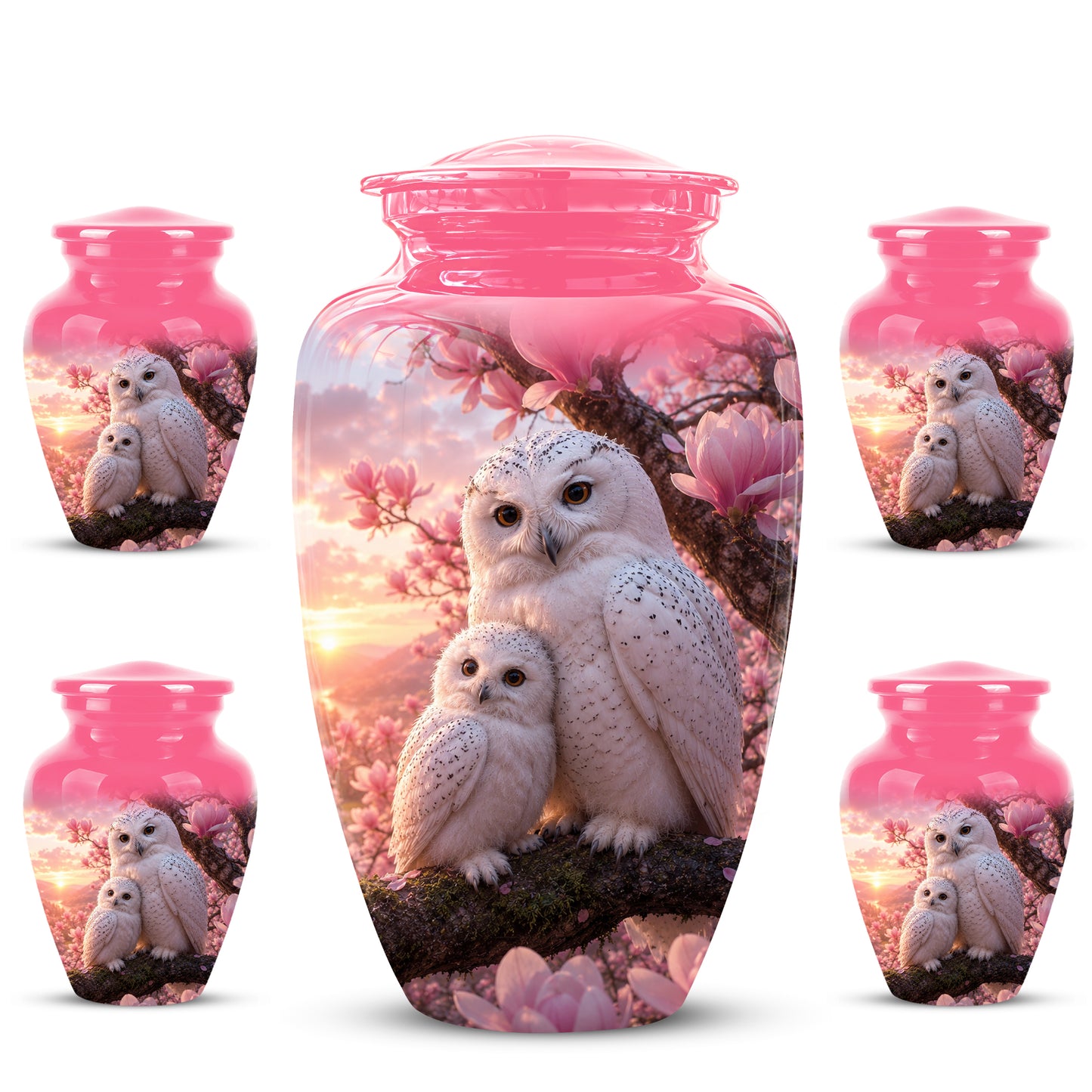 Owl Family Urn for Ashes – Elegant Cremation Memorial Urns For Humans