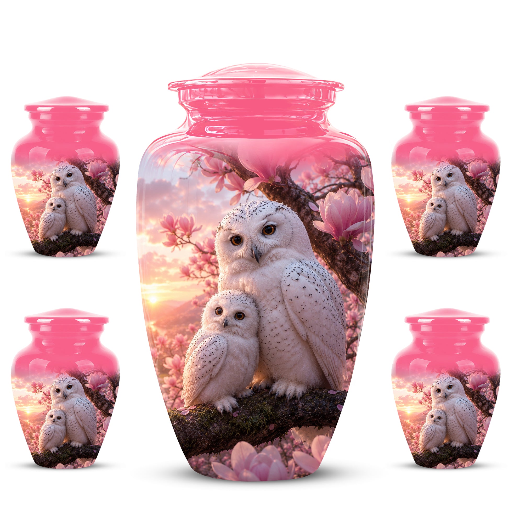 Owl Family Urn for Ashes – Elegant Cremation Memorial Urns For Humans