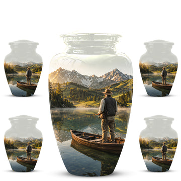 10 inch Large Urn with 4 Keepsake 3 inch