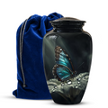 Blue Morpho Butterfly Cremation Urn - Beautiful Burial Urns For Mom Ashes