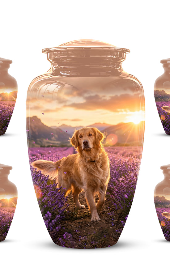 Golden Retriever Memorial Urn - Eternal Resting Urn For Pet Dog Ashes