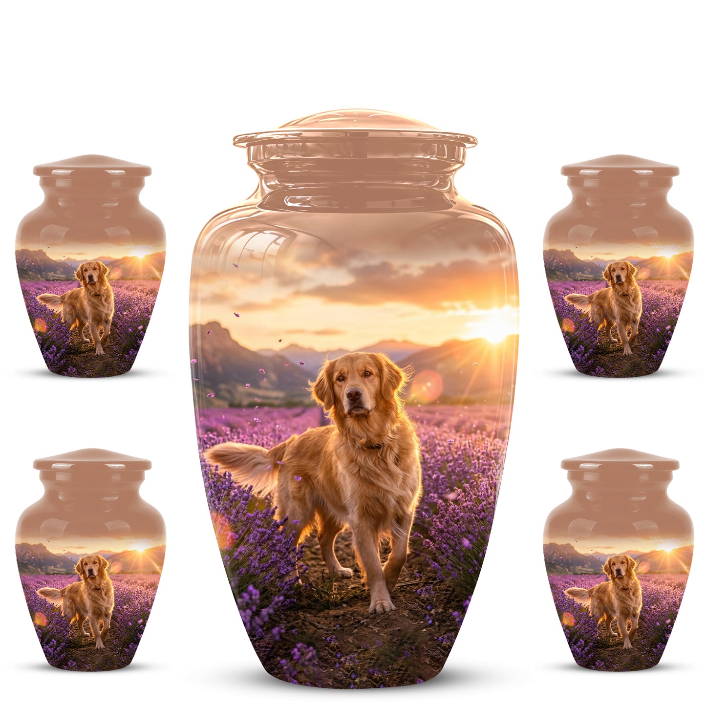 Golden Retriever Memorial Urn - Eternal Resting Urn For Pet Dog Ashes