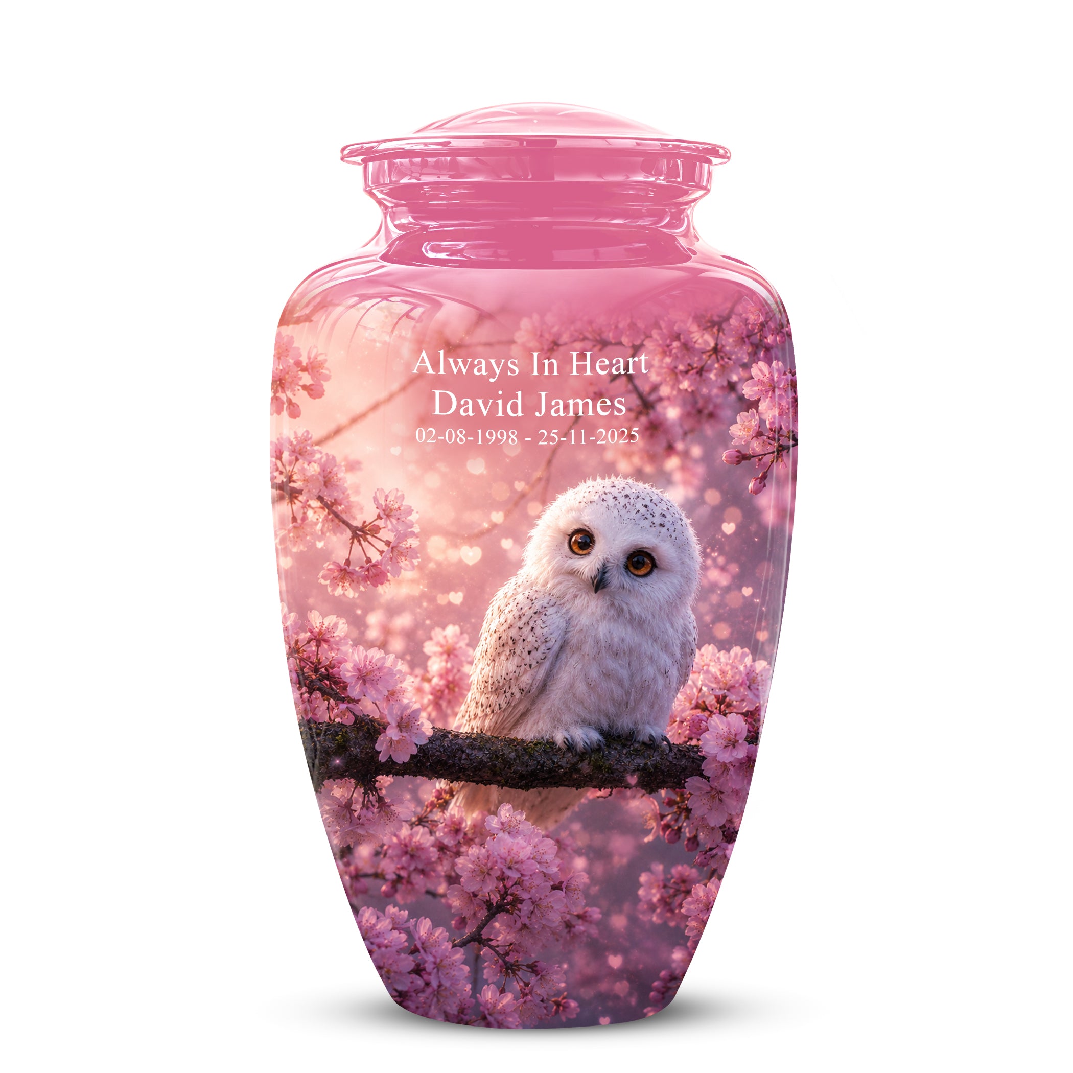 Baby Owl Cremation Urn for Ashes – Handcrafted Personalized Burial Urn
